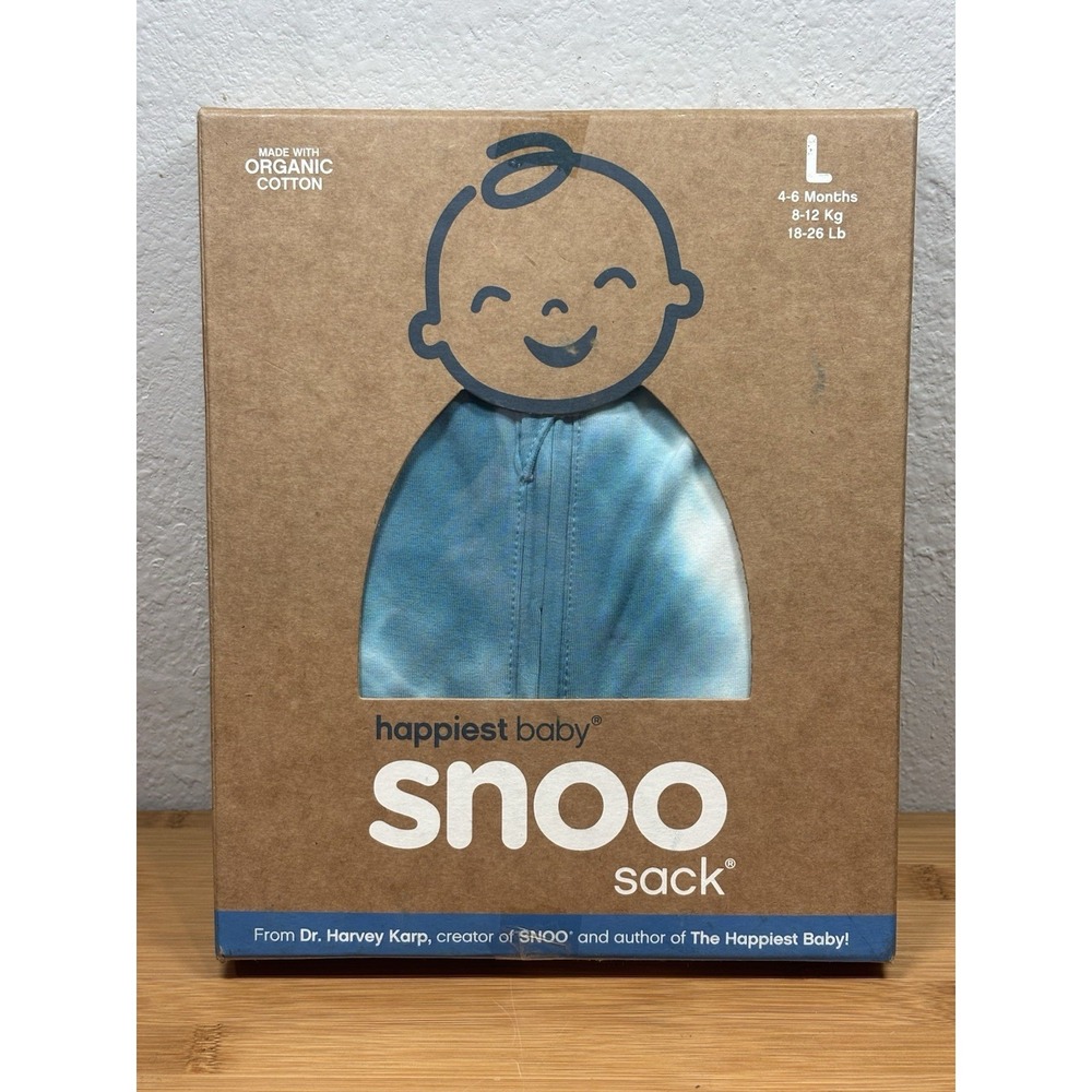 Happiest Baby SNOO Sleep Sack Size L 18-26 lb Organic Cotton sky blue